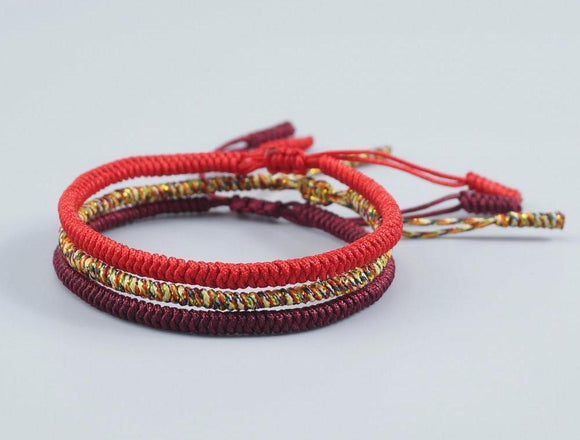 Handmade Buddhist Knots Rope Bracelet